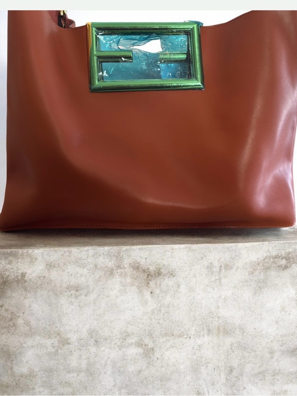 Fendi luxury handbag in camel